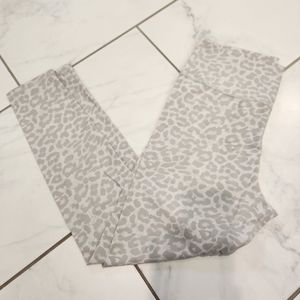 White leopard lululemon leggings size 12